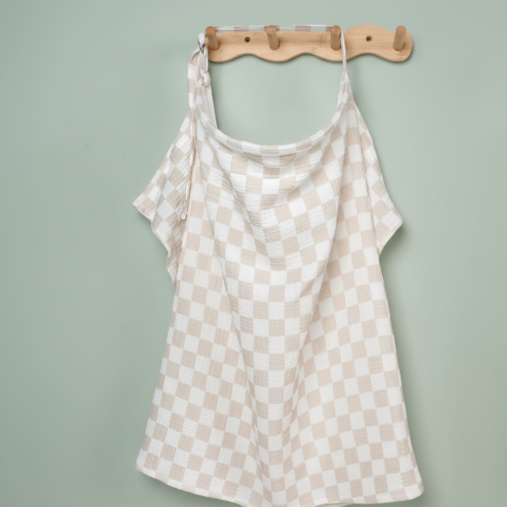 Nursing cover on a sage green background
