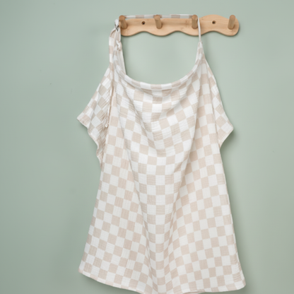 Nursing cover on a sage green background