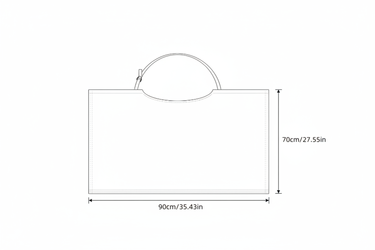 Nursing Pillow Dimension Diagram