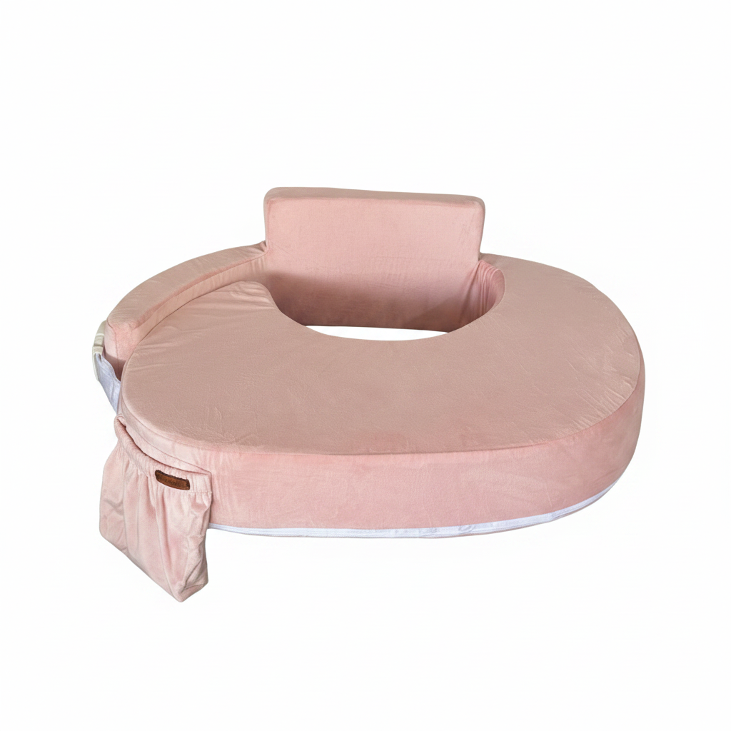 Pink pillow white background